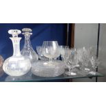 A COLLECTION OF GLASSWARE