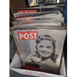 A COLLECTION OF VINTAGE 'PICTURE POST' MAGAZINES, dating from the 1940s
