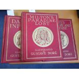 GUSTAVE DORE: Three illustrated vols: 'Dante's Inferno', 'Dante's Purgatory and Paradise' and '
