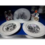 A PAIR OF VICTORIAN TRANSFER DECORATED CHILDREN'S NURSERY PLATES, depicting, 'Uncle Tom's Cabin' and