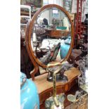 AN EDWARDIAN MAHOGANY DRESSING TABLE, 50cm wide