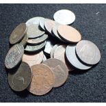 A COLLECTION OF 18TH CENTURY TOKENS including a Liverpool halfpenny