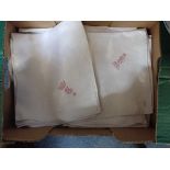 A COLLECTION OF VINTAGE LINEN NAPKINS with the crest of 'Lord Graves'