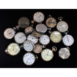 A COLLECTION OF POCKET WATCHES AND STOP WATCHES
