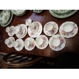A COLLECTION OF ROYAL CROWN DERBY 'DERBY POSIES' COFFEE CUPS with saucers and similar