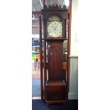 AN OAK CASED LONGCASE CLOCK, 18th century and later elements, the dial inscribed for DAVIDSON DUNSE,