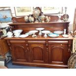 A REPRODUCTION VICTORIAN STYLE MAHOGANY SIDEBOARD 166cms wide