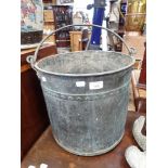 A 19TH CENTURY COPPER COAL BUCKET