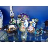 A LARGE COLLECTION OF CLOISONNE VASES and similar