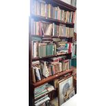 A LARGE COLLECTION OF BOOKS INCLUDING WORKS BY DORNFORD YATES (contents of bookcase)