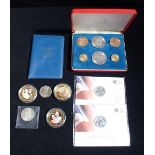 A GEORGE AND THE DRAGON 2013 £20 FINE SILVER COIN, another, and other coins