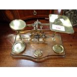 A SET OF VICTORIAN BRASS POSTAL SCALES