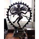 A LARGE CAST FIGURE OF SHIVA as Nataraja, 90cm high