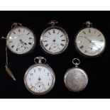 A COLLECTION OF SILVER-CASED AND OTHER POCKET WATCHES