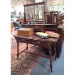 HEAL & SON LONDON; A VICTORIAN AESTHETIC DRESSING TABLE, stamped, 'Heal & Son' to the drawer, attrib