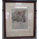CECIL ALDIN: 'Binghams Melcombe Dorset' from The Old Manor Houses series, print with signature and F