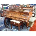 BECHSTEIN BURR WALNUT GRAND PIANO