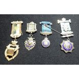 A COLLECTION OF FRIENDLY SOCIETY JEWELS including silver and silver gilt examples