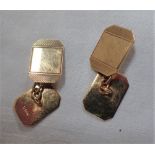 A PAIR OF 9CT GOLD CUFFLINKS, approximately 6gms