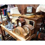 A FENDER MODEL 12F SPEAKER (no case), a Vintage wireless, barometer, clocks and similar items (as lo