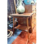 AN EDWARDIAN MAHOGANY CARD TABLE