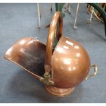 A VICTORIAN STYLE COPPER COAL SCUTTLE