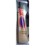 A GRAY-NICOLLS CRICKET BAT, signed by the 5th test Perth-England team, 1995