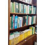 A COLLECTION OF BOOKS OF CRICKETING INTEREST, including Wisden Almanacs (3 shelves)