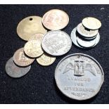 A COLLECTION OF COINS, TOKENS AND MEDALS