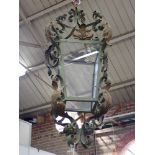 A WROUGHT IRON HALL LANTERN and two similar (3)