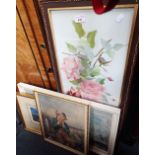 A VICTORIAN WATERCOLOUR DEPICTING A BOY PLAYING A JEW'S HARP, signed D.H., a Victorian painting on g