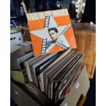 A COLLECTION OF LP RECORDS, 45RPM RECORDS AND SOME SHEET MUSIC