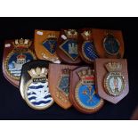 A COLLECTION OF NAVAL PLAQUES, including Ark Royal