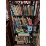 A COLLECTION OF BOOKS, MOSTLY CHILDREN'S (contents of cabinet)