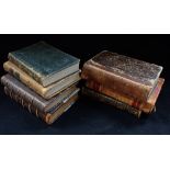 SEVEN LEATHER BOUND BOOKS