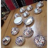 A QUANTITY OF ROYAL CROWN DERBY 'IMARI' TEAWARE, and an earlier Derby slops basin