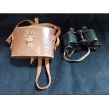 A PAIR OF KERSHAW 6X BINOCULARS IN LEATHER CASE NO.12872