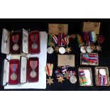 A COLLECTION OF WWII MEDALS AND IMPERIAL SERVICE MEDALS