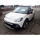 A VAUXHALL 'ADAM ROCKS AIR' 3 DOOR HATCH BACK MOTOR CAR IN WHITE