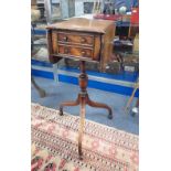 A GEORGE III STYLE MAHOGANY SIDE TABLE