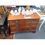 A 19TH CENTURY MAHOGANY CHEST OF DRAWERS