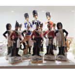 A COLLECTION OF PORCELAIN FIGURINES OF MILITARY OFFICERS