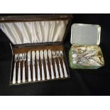 A CANTEEN OF SILVER PLATE CUTLERY