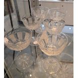 A SET OF SIX CUT GLASS CHAMPAGNE COUPES