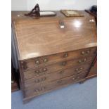 A GEORGE III MAHOGANY BUREAU