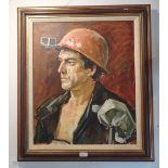 VLADIMIR BOLDAREV 1911-1933, A RUSSIAN MINER OR CONSTRUCTION WORKER WEARING A HARD HAT