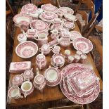 A LARGE COLLECTION OF MASONS PATENT IRONSTONE 'VISTA' DINNER AND TEA WARE