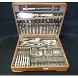 A MAPPIN AND WEBB CANTEEN OF SILVER PLATED CUTLERY