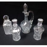 A PAIR OF CUT GLASS DECANTERS