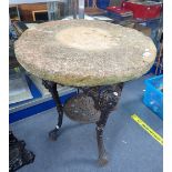 A VICTORIAN CAST IRON PUB TABLE